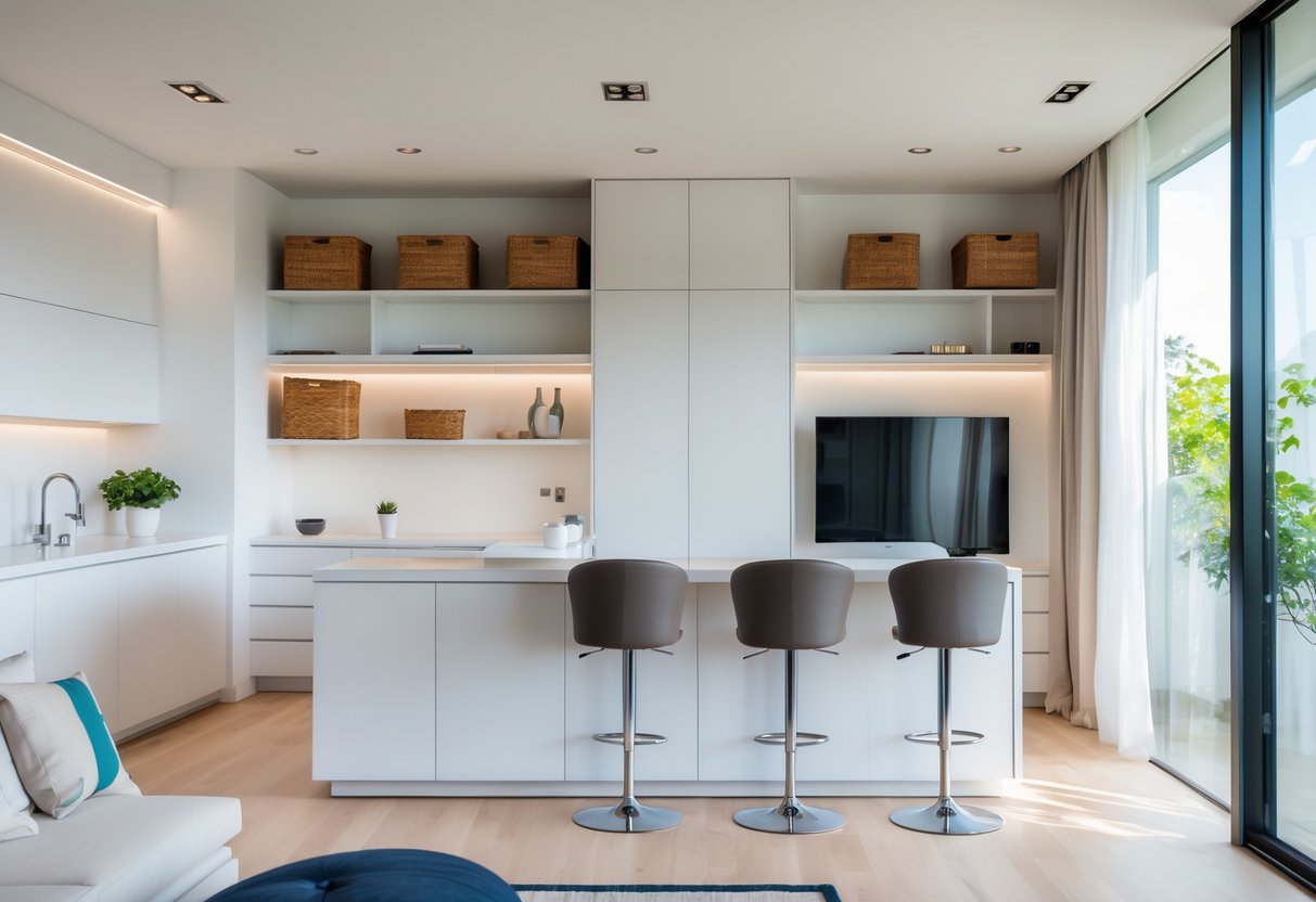 How to create order in the home with smart storage solutions and stylish bar tables and chairs for the living room